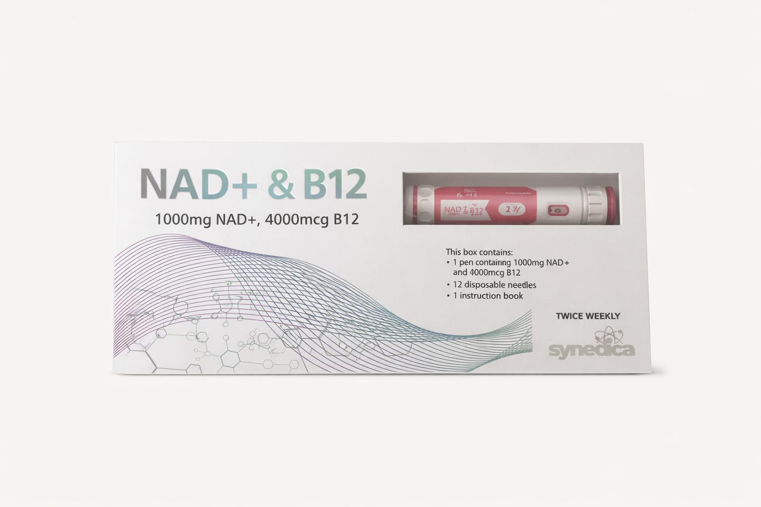 Buy NAD+ & B12 UK | High Purity UK Peptides 1000MG NAD+ 4000mcg B12